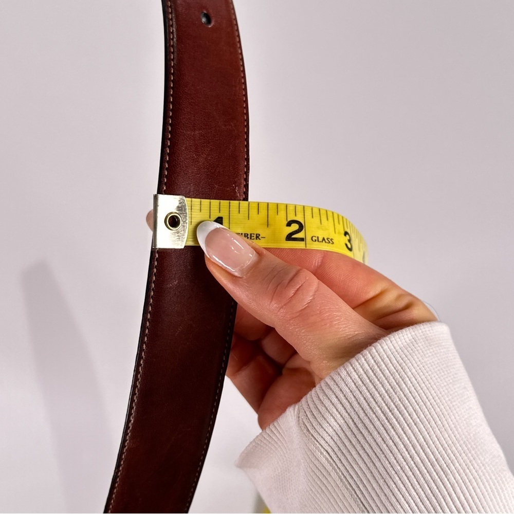 Trafalgar Men’s Dress Belt Easton Cortina Leather Brown Size 40 - Picture 15 of 15